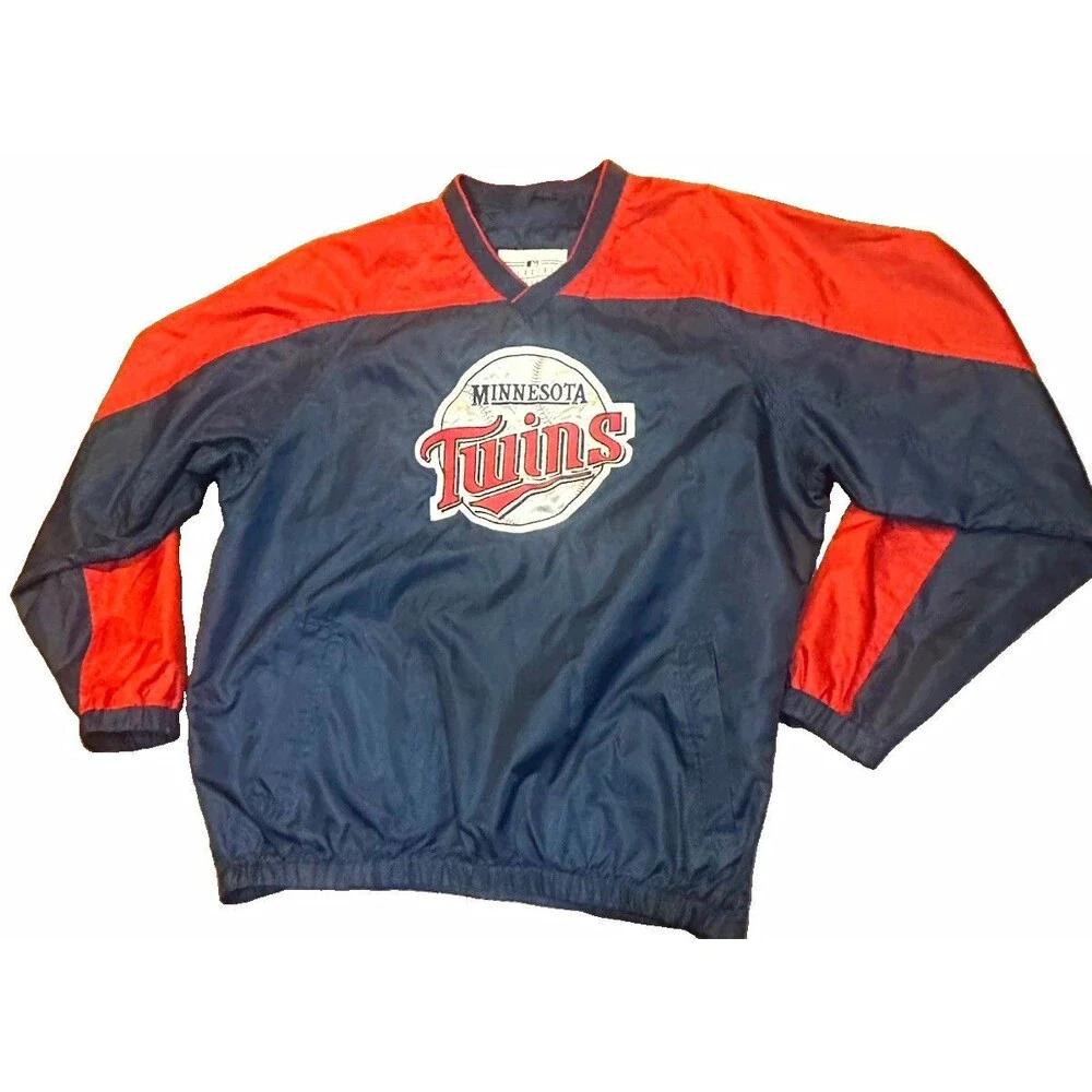 Vintage Minnesota Twins Gene Autry Windbreaker Pullover Jacket Mens L MLB USA